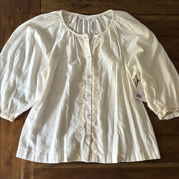 LC Lauren Conrad raglan sleeve peasant top blouse medium new - Picture 3 of 5